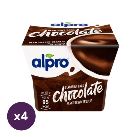 Alpro ördögien sötét étcsokoládéízű desszert (4x125 g)