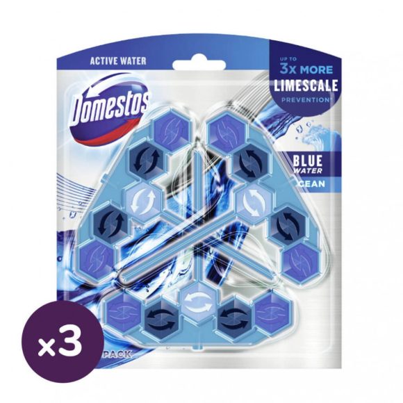 Domestos Power5+ WC-frissítő rúd, blue water ocean (9x53 g)