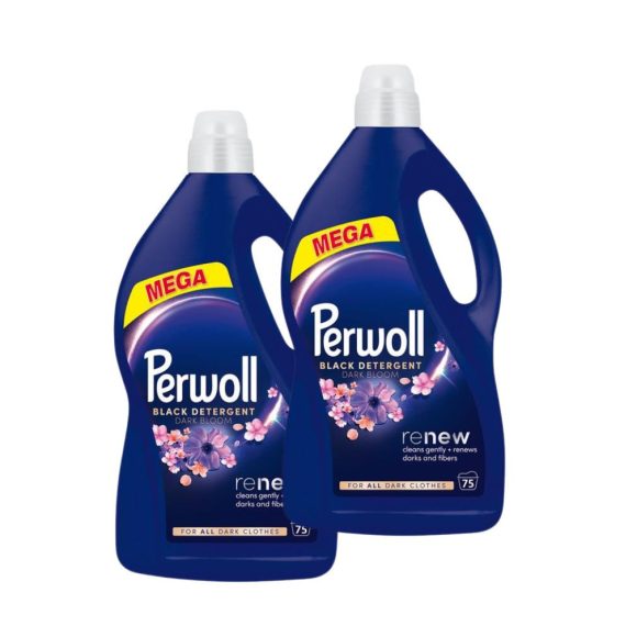 Perwoll Renew Dark Bloom finommosószer fekete és sötét textíliákhoz 2x3,75 liter (150 mosás)