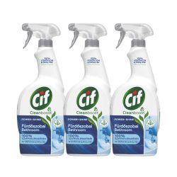   Cif Cleanboost Power&Shine fürdőszobai tisztító spray, vízkőfoltokra, szappanlerakódásra (3x750 ml)