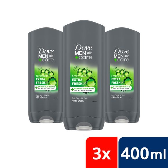 Dove Men + Care Extra Fresh tusfürdő (3x400 ml)