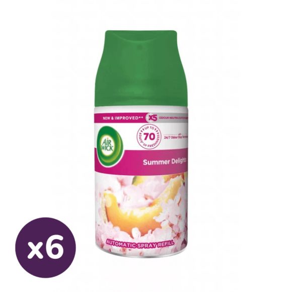 Air Wick Freshmatic Automata Légfrissítő spray utántöltő, Nyári hangulatok (6x250 ml)