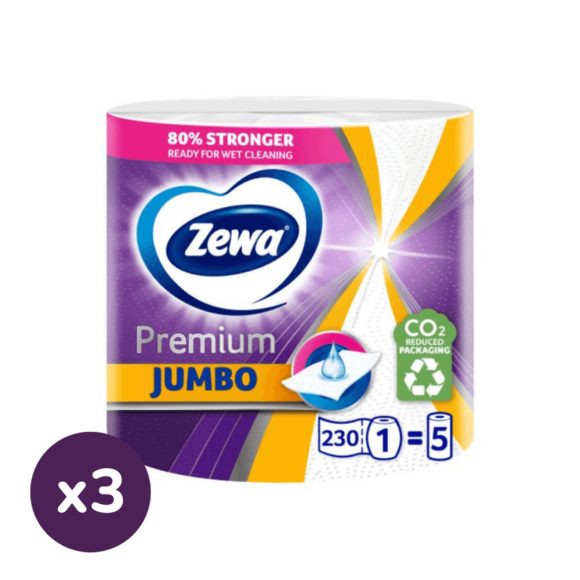 Zewa Premium Jumbo 3 rétegű papírtörlő 3x1 tekercs (3x230 lap)