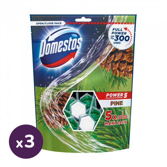 Domestos Power5 WC-frissítő fenyő illattal 15x55 g