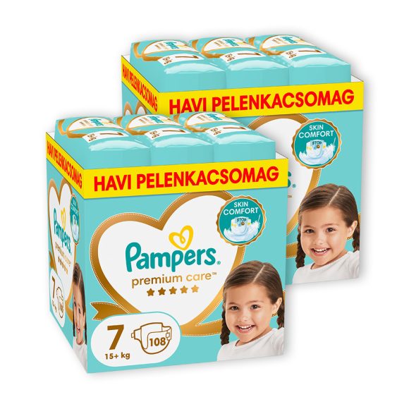  Pampers Premium Care pelenka 7, 15+ kg, HAVI PELENKACSOMAG 1+1 216 db