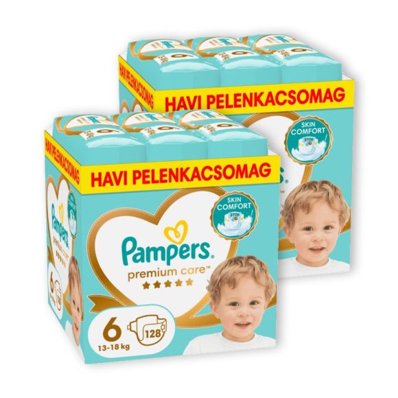  Pampers Premium Care pelenka 6, 13-18 kg, HAVI PELENKACSOMAG 1+1 256 db