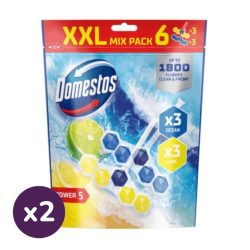   Domestos Power5 WC frissítő blokk mix, Lime / Ocean (2x6x50 g)