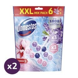   Domestos Power5 WC frissítő blokk mix, Magnolia / Lavender (2x6x50 g)