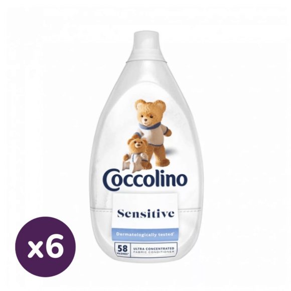 Coccolino Ultimate Care Sensitive Pure ultrakoncentrált öblítő 6x870 ml (348 mosás)
