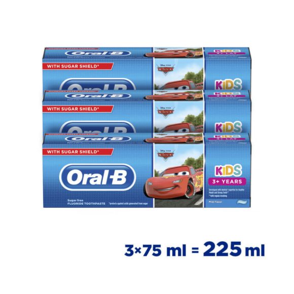 Oral-B fogkrém Cars 3-6 éves korig (3x1 db)