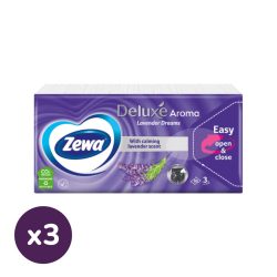   Zewa Deluxe Lavender Dreams 3 rétegű papírzsebkendő (3x90 db)