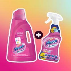   Vanish csomag színes ruhákhoz előkezelő spray-el (500 ml) és folteltávolító folyadékkal (3 l)