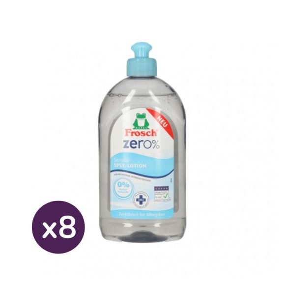 Frosch Zero % mosogatószer Ureával 8x500 ml