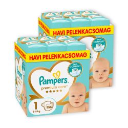    Pampers Premium Care pelenka 1, 2-5 kg, HAVI PELENKACSOMAG 1+1 312 db