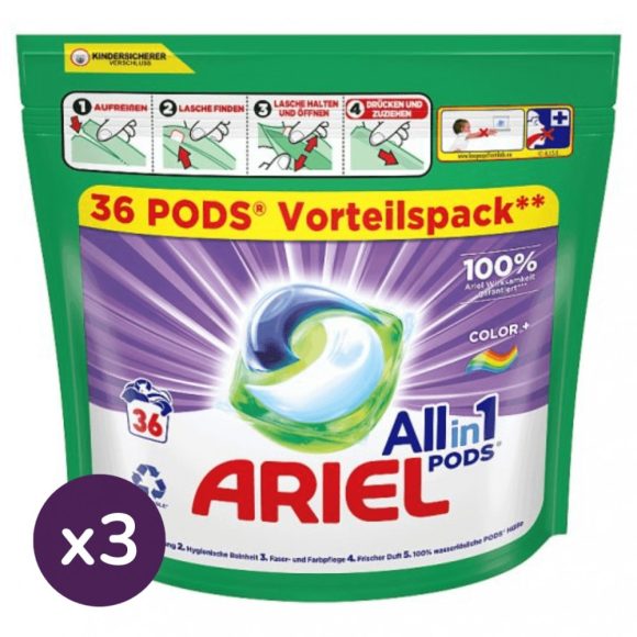INGYENES SZÁLLÍTÁS - Ariel Color mosókapszula (3x36 db)