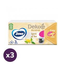   Zewa Deluxe Spirit of Tea 3 rétegű papírzsebkendő (3x90 db)