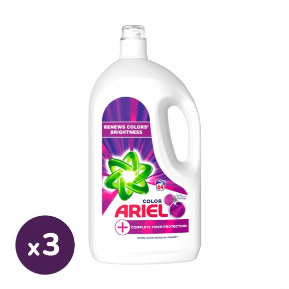 Ariel Color Complete Care folyékony mosógél 3x3,7 liter (192 mosás)