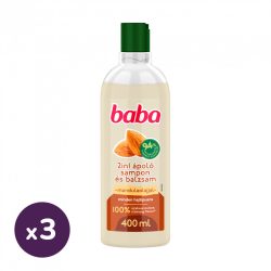   Baba 2in1 sampon és balzsam mandulaolajjal minden hajtípusra 3x400 ml