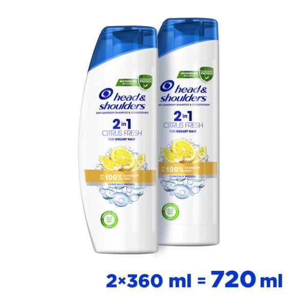 Head & Shoulders 2in1 Citrus Sampon és Balzsam 2x360 ml
