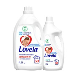   Lovela Baby folyékony mosószer színes ruhákhoz 4,5 liter + Lovela Baby öblítő 2 liter