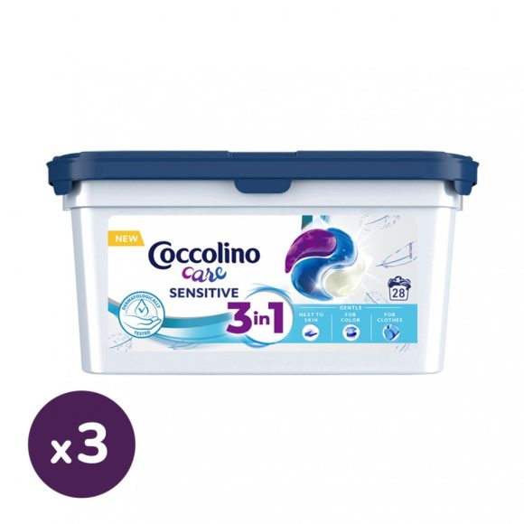 Coccolino Care Sensitive mosókapszula 3x28 db