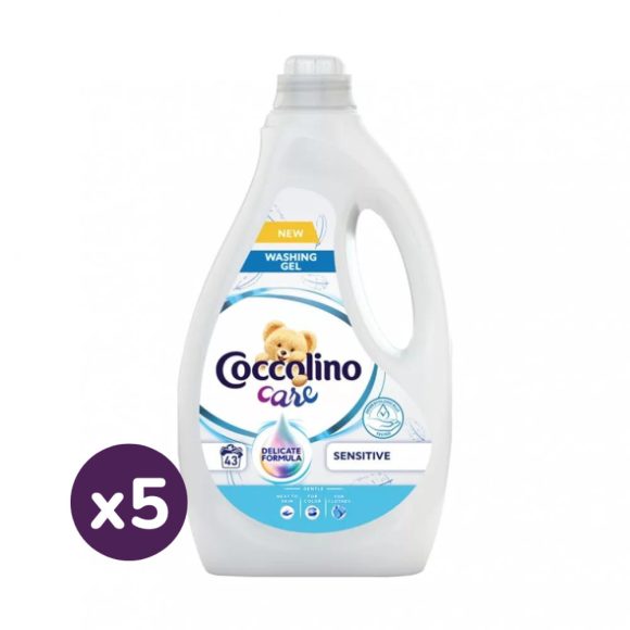 Coccolino Care Sensitive mosógél 5x1,72 liter (215 mosás)