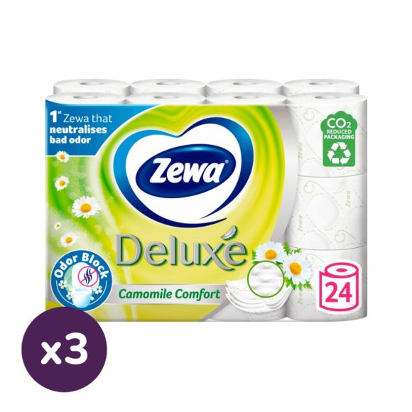 Zewa Deluxe Camomile Comfort 3 rétegű toalettpapír (3x24 tekercs)
