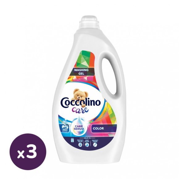 Coccolino Care Color mosógél színes ruhákhoz 3x2,4 liter (180 mosás)