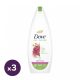 Dove Care Nature Glowing krémtusfürdő lótuszvirág kivonattal és rizsvízzel 3x600 ml