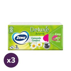   Zewa Deluxe Camomile Comfort 3 rétegű papírzsebkendő (3x90 db)