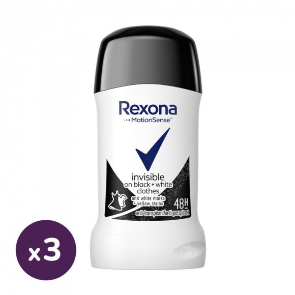 Rexona Invisible Black & White izzadásgátló stift 3x40 ml