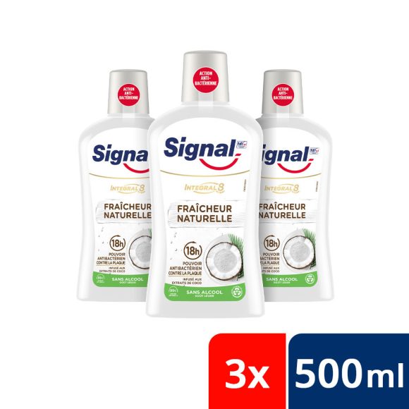 Signal Nature Elements Natural Fresh Breath szájvíz 3x500 ml