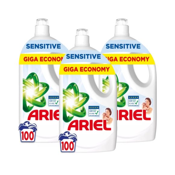  Ariel Sensitive Skin folyékony mosószer 3x4,5 liter (300 mosás)