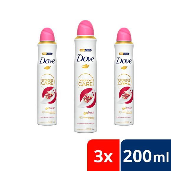 Dove Go Fresh gránátalma izzadásgátló aeroszol (3x200 ml)