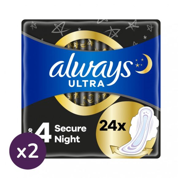 Always Ultra Secure Night egészségügyi betét (2x24 db)