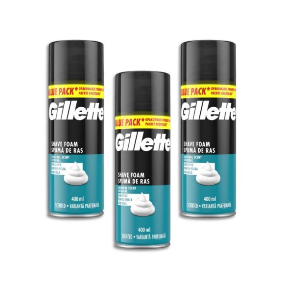 Gillette Classic Sensitive borotvahab (3x400 ml)