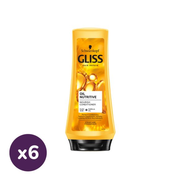 Gliss Tápláló olaj hajregeneráló balzsam (6x200 ml)