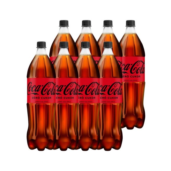 Coca-Cola Zero cukor cola ízű energiamentes szénsavas üdítőital édesítőszerekkel (8x1,75 liter)