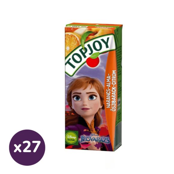 Topjoy narancs-alma-őszibarack ital (27x200 ml)