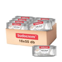Sudocrem Soft Clean nedves törlőkendő 16x55 db