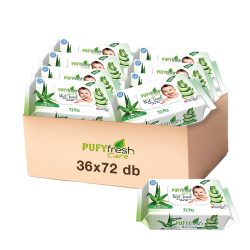   Pufy Fresh Care kupakos nedves törlőkendő aloe verával 36x72 db