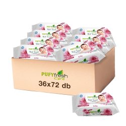   Pufy Fresh Care kupakos nedves törlőkendő gerberával 36x72 db