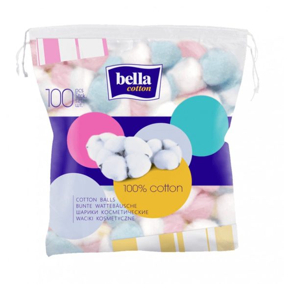 Bella kozmetikai színes vattapamacs (100 db)