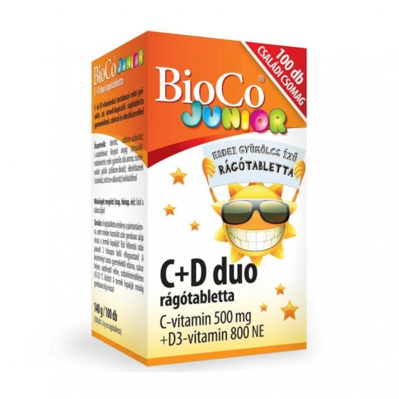 BioCo C+D Duo Junior rágótabletta (100 db)