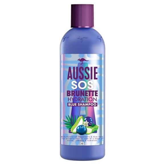Aussie SOS Brunette Hair Hidratáló Vegán Kék Sampon (290 ml)