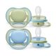 Philips Avent SCF085/21 Játszócumi Ultra air neutral 0-6hó fiús 2db (kék-zöld)
