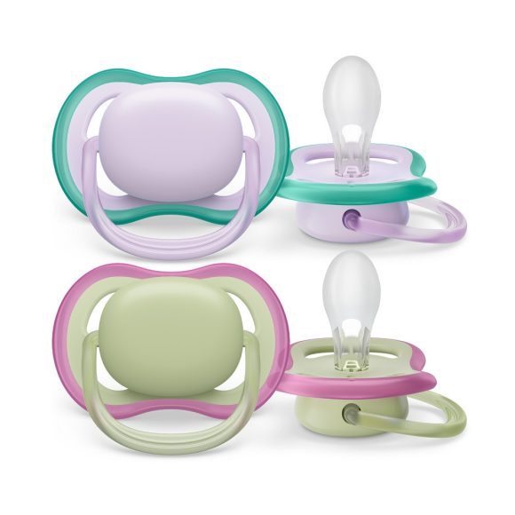 Philips Avent SCF085/24 Játszócumi Ultra air neutral 0-6hó lányos 2db (lila-zöld)