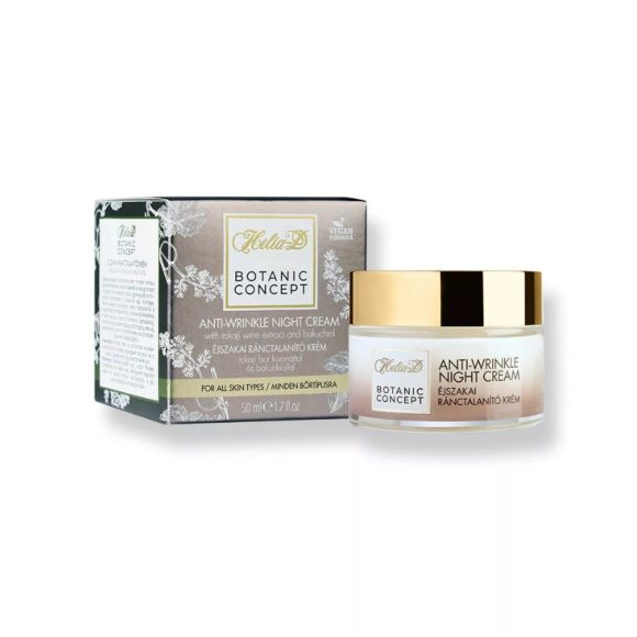 Helia-D Botanic concept éjszakai ránctalanító krém tokaji bor kivonattal és bakuchiollal (50 ml)