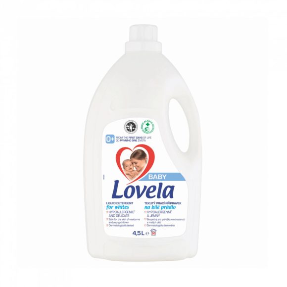 Lovela Baby hipoallergén folyékony mosószer fehér ruhákhoz 4,5 liter (50 mosás)