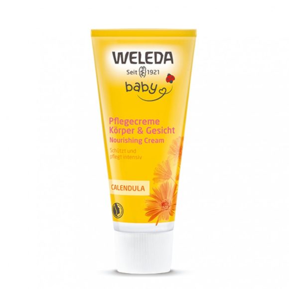 Weleda Bio körömvirágos natúr babakrém arcra, testre (75 ml)